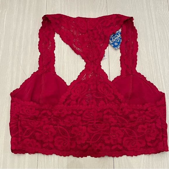NWT Free People Lace Bra - “Raspberry” Size Medium - Picture 2 of 6